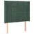 Produktbild 3 för Sänggavel LED mörkgrön 83x16x118/128 cm sammet