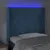 Produktbild 4 för Sänggavel LED mörkblå 93x16x118/128 cm sammet