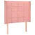 Produktbild 3 för Sänggavel LED rosa 93x16x118/128 cm sammet