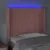 Produktbild 4 för Sänggavel LED rosa 93x16x118/128 cm sammet