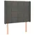Produktbild 3 för Sänggavel LED mörkgrå 103x16x118/128 cm sammet
