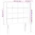 Produktbild 6 för Sänggavel LED rosa 103x16x118/128 cm sammet