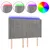 Produktbild 2 för Sänggavel LED ljusgrå 147x16x118/128 cm sammet