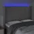 Produktbild 4 för Sänggavel LED ljusgrå 147x16x118/128 cm sammet