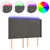 Produktbild 2 för Sänggavel LED mörkgrå 147x16x118/128 cm sammet