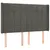 Produktbild 3 för Sänggavel LED mörkgrå 147x16x118/128 cm sammet