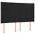 Produktbild 3 för Sänggavel LED svart 147x16x118/128 cm sammet