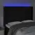 Produktbild 4 för Sänggavel LED svart 147x16x118/128 cm sammet