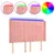 Produktbild 2 för Sänggavel LED rosa 147x16x118/128 cm sammet