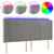Produktbild 2 för Sänggavel LED ljusgrå 163x16x118/128 cm sammet