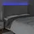 Produktbild 4 för Sänggavel LED ljusgrå 163x16x118/128 cm sammet