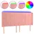 Produktbild 2 för Sänggavel LED rosa 163x16x118/128 cm sammet