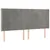 Produktbild 3 för Sänggavel LED ljusgrå 183x16x118/128 cm sammet