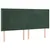 Produktbild 3 för Sänggavel LED mörkgrön 183x16x118/128 cm sammet