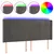 Produktbild 2 för Sänggavel LED mörkgrå 203x16x118/128 cm sammet