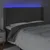 Produktbild 4 för Sänggavel LED mörkgrå 203x16x118/128 cm sammet