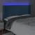 Produktbild 4 för Sänggavel LED mörkblå 203x16x118/128 cm sammet