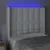 Produktbild 4 för Sänggavel LED vit 83x16x118/128 cm konstläder