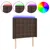Produktbild 2 för Sänggavel LED brun 83x16x118/128 cm konstläder