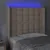 Produktbild 4 för Sänggavel LED cappuccino 83x16x118/128 cm konstläder