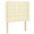 Produktbild 3 för Sänggavel LED gräddvit 93x16x118/128 cm konstläder