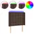 Produktbild 2 för Sänggavel LED brun 93x16x118/128 cm konstläder