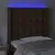 Produktbild 4 för Sänggavel LED brun 93x16x118/128 cm konstläder
