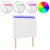 Produktbild 2 för Sänggavel LED vit 103x16x118/128 cm konstläder