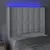 Produktbild 4 för Sänggavel LED vit 103x16x118/128 cm konstläder
