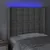 Produktbild 4 för Sänggavel LED grå 103x16x118/128 cm konstläder