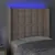 Produktbild 4 för Huvudgavel LED cappuccino 103x16x118/128 cm konstläder