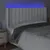 Produktbild 4 för Sänggavel LED vit 147x16x118/128 cm konstläder