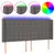 Produktbild 2 för Sänggavel LED grå 147x16x118/128 cm konstläder
