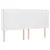 Produktbild 3 för Sänggavel LED vit 163x16x118/128 cm konstläder 