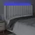 Produktbild 4 för Sänggavel LED vit 163x16x118/128 cm konstläder 