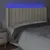 Produktbild 4 för Sänggavel LED gräddvit 163x16x118/128 cm konstläder