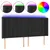 Produktbild 2 för Sänggavel LED svart 183x16x118/128 cm konstläder