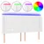 Produktbild 2 för Sänggavel LED vit 183x16x118/128 cm konstläder