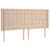 Produktbild 3 för Sänggavel LED cappuccino 183x16x118/128 cm konstläder