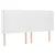 Produktbild 3 för Sänggavel LED vit 203x16x118/128 cm konstläder