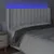 Produktbild 4 för Sänggavel LED vit 203x16x118/128 cm konstläder