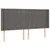 Produktbild 3 för Huvudgavel LED grå 203x16x118/128 cm konstläder