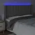 Produktbild 4 för Huvudgavel LED grå 203x16x118/128 cm konstläder
