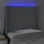 Produktbild 4 för Sänggavel LED ljusgrå 83x16x118/128 cm tyg