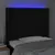 Produktbild 4 för Sänggavel LED svart 83x16x118/128 cm tyg