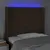 Produktbild 4 för Sänggavel LED mörkbrun 83x16x118/128 cm tyg
