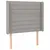 Produktbild 3 för Sänggavel LED ljusgrå 93x16x118/128 cm tyg
