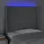 Produktbild 4 för Sänggavel LED ljusgrå 93x16x118/128 cm tyg