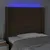 Produktbild 4 för Sänggavel LED mörkbrun 93x16x118/128 cm tyg