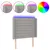 Produktbild 2 för Sänggavel LED ljusgrå 103x16x118/128 cm tyg